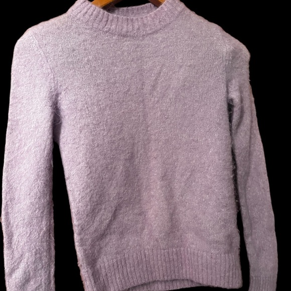 ZARA ALPACA PULLOVER WOLLE FLIEDER WOOL LILAC JUMPER SWEATER SZ Small Women - Picture 5 of 10